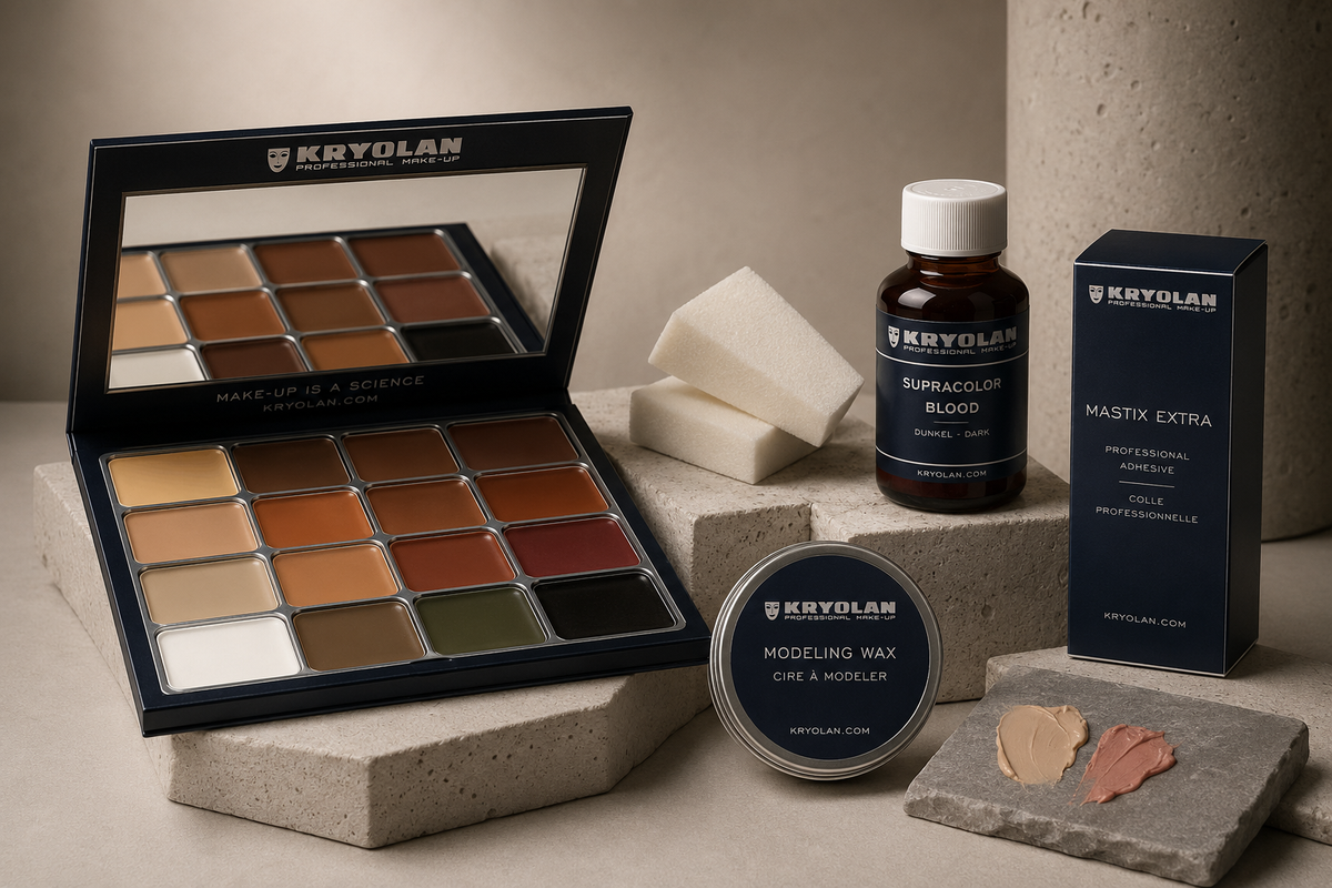 Special effects makeup palette and tools