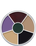 Kryolan Cream Color Circle — 6 Colors — BLACK EYE