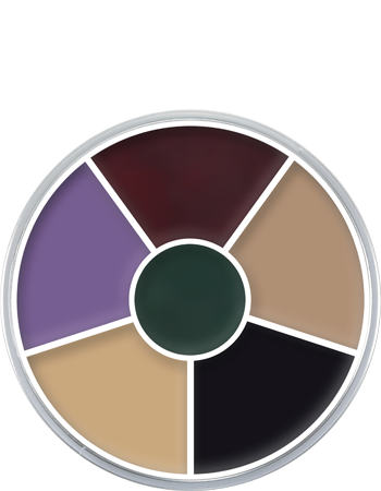 Kryolan Cream Color Circle — 6 Colors — BLACK EYE
