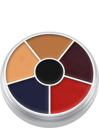 Kryolan Cream Color Circle — 6 Colors — BURNED SKIN