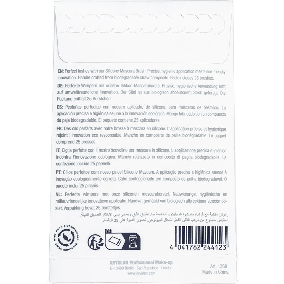 Kryolan Disposable Silicone Mascara Wands — 25 Pack