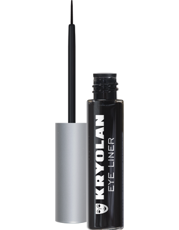 Kryolan Black Eyeliner with Brush — BLACK