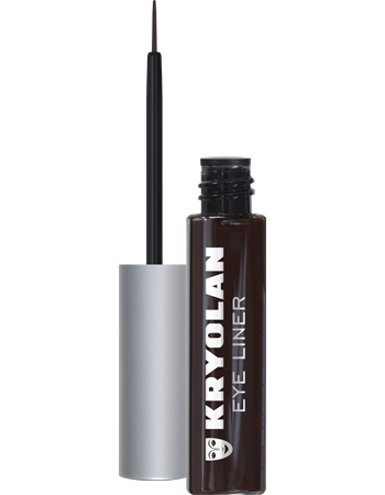 Kryolan Black Eyeliner with Brush — BROWN