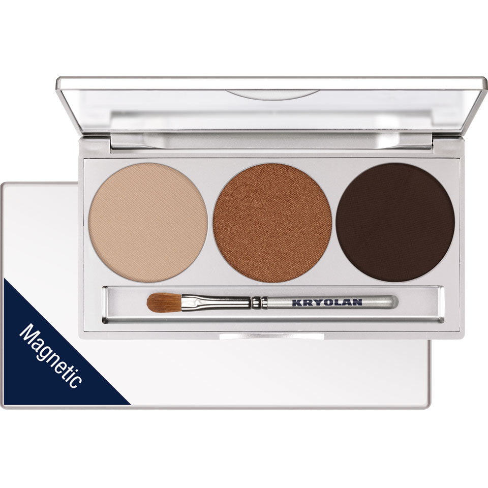 Kryolan Eyeshadow Trio Palette — Smokey