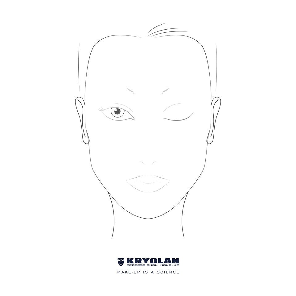 Kryolan Makeup Charts Block — 25 Sheets