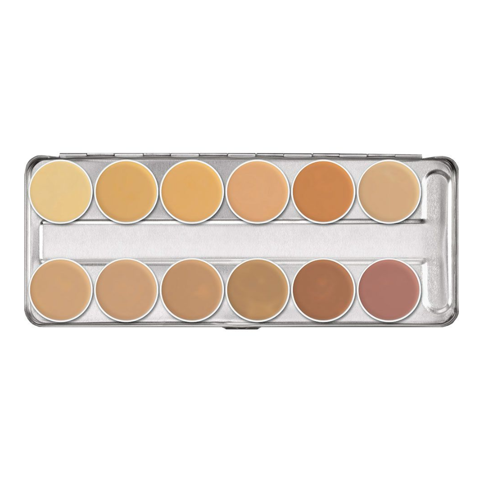 Kryolan Dermacolor Camouflage Creme Palette — 12 Colors — A