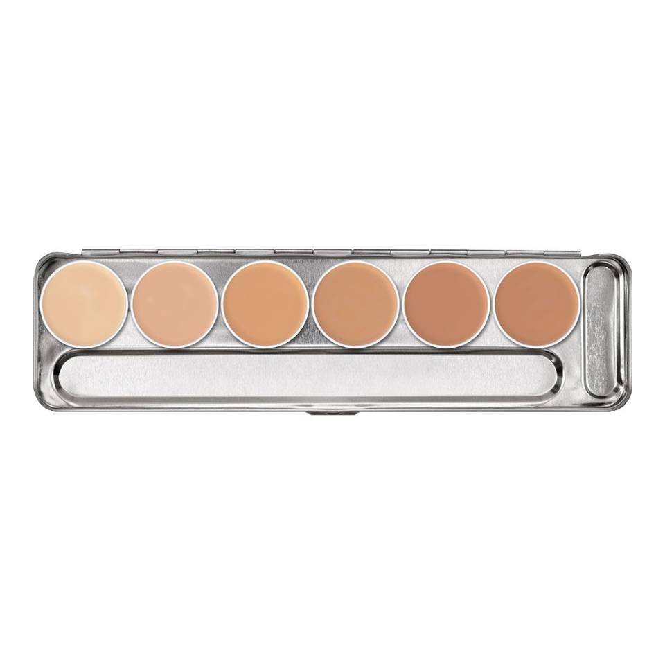 Kryolan Dermacolor Camouflage Creme Palette — 6 Colors — D 1 W - D 6 W