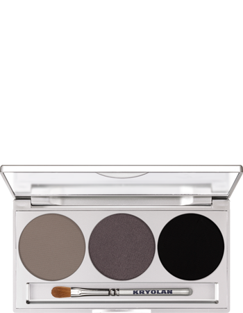 Kryolan Eyeshadow Trio Palette — Smokey — SMOKEY GREY