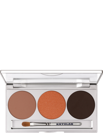 Kryolan Eyeshadow Trio Palette — Smokey — SMOKEY TERRACOTTA